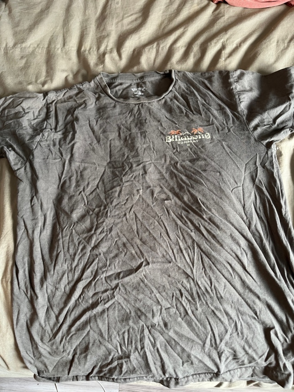 Billabong Men's Short Sleeve T-Shirt - Gray with Small Logo
